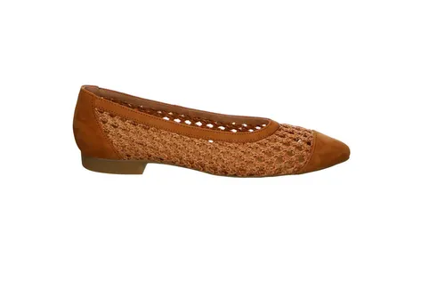 Paul Green Damen Ballerina in grau - Gr. 37,5 - Hausschuhe aus hautfreundlichem Leder-Mix, ideal für elegantes Tragen und hohen Komfort.