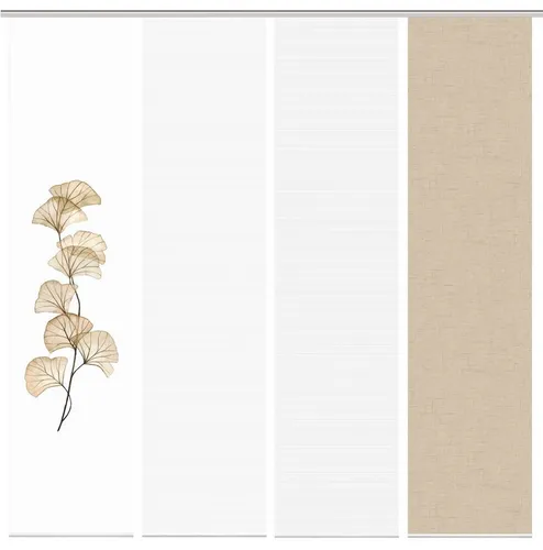 Vision S Schiebegardine 080770 BERTO Schiebegardine, halbtransparent, Bambus-Optik, 260x60 cm (4 St), 100% Polyester