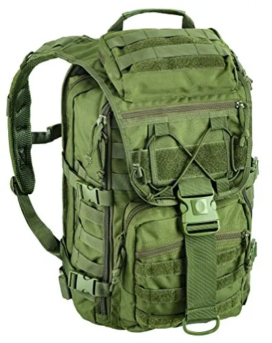 DEFCON 5 Erwachsene Easy Pack Rucksack 45l, OD Green - Vielseitiger Rucksack aus robustem 1000D Polyester mit 45 L Volumen, ideal für Outdoor-Abenteuer. Inklusive Vorrichtung für Hydrosysteme und leichtem Gewicht von nur 1.6 kg.