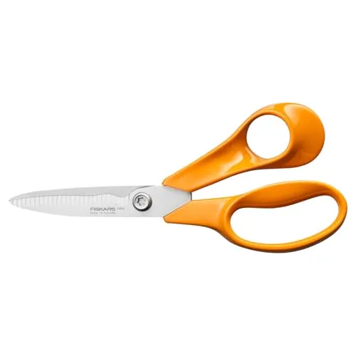 Fiskars Classic Gartenschere mit gezahnten Klingen, 18,7 cm