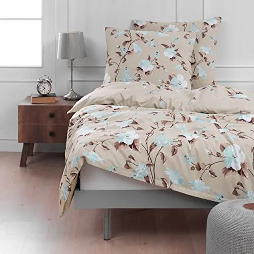 Mixibaby Bettwäsche Bettgarnitur Bettbezug Baumwolle 135x200 155x220 200x200 200x220, Größe:200 x 200 cm, Design Bettwäsche:Leilani D11