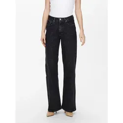 ONLY Weite Jeans ONLJuicy - Hochwertige schwarze Jeans in Größe 32 - Jeans in unifarbenem Design, aus 98% Baumwolle und 2% Elasthan für optimalen Tragekomfort, ideal für lässige Outfits.