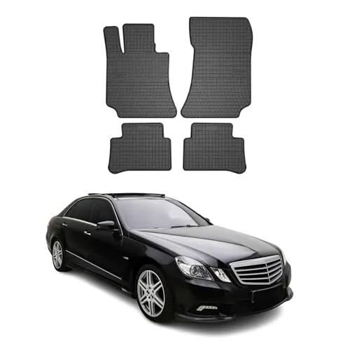 OMAC Auto-Fußmatten für Mercedes E Klasse W212 2009-2016 - Hochwertige 4-teilige Antirutsch- und wasserfeste Fußmatten für perfekten Schutz und einfache Reinigung, speziell für Mercedes E Klasse W212 (2009-2016) konzipiert.