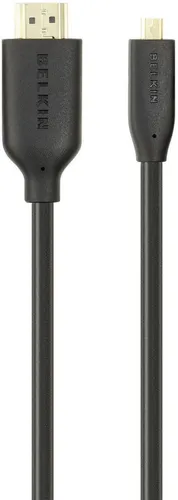 Belkin 1m HDMI Kabel Micro D auf HDMI A High Speed Ethernet 3D Full HD vergoldet