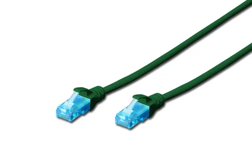 DIGITUS Patch-Kabel RJ-45 (M) zu RJ-45 (M) 0.5 m Kupfer U/UTP Cat 5e grün (DK-1511-005/G)