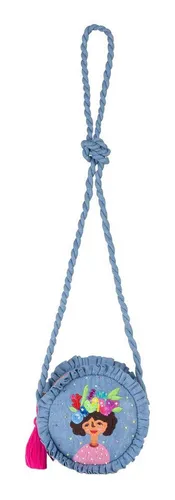 Oilily Umhängetasche Girly blau - Stylische Umhängetasche aus 100% Baumwolle in Brunnera Blue mit pinkem Innenfutter. Ideal für den täglichen Gebrauch und perfekt für einen modischen Auftritt.