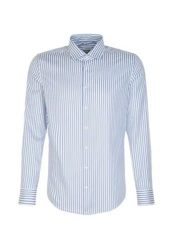 seidensticker Businesshemd Schwarze Rose - Gestreift blau M (40) - Business- & Abendmode für Herren, bügelfreies Easycare Hemd mit Shaped Kentkragen für einen eleganten Look und hohen Tragekomfort.