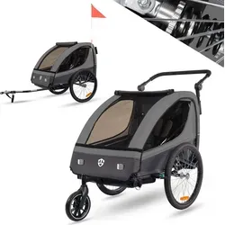 Tiggo VS Kinderanhänger 360° drehbar mit Federung – 2in1 Fahrradanhänger und Buggy