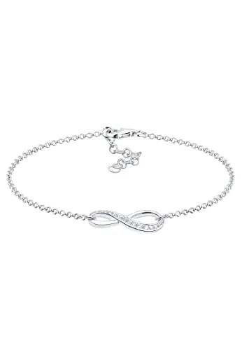 Elli Armband Damen Infinity Symbol mit Zirkonia Kristallen in 925 Sterling Silber
