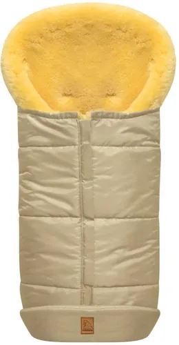 Heitmann Felle Fußsack Eisbärchen - Lammfell Winterfußsack - Premium Qualität, mit echtem Lammfell, für Kinderwagen & Buggy, 6 Gurtschlitze, waschbar
