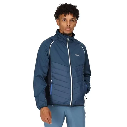 Regatta Steren Hybrid Softshelljacke für Herren, Blau, Größe XL - Funktionsjacke mit abnehmbaren Ärmeln, atmungsaktiv und wind- sowie wasserabweisend, ideal für wechselhafte Wetterbedingungen beim Wandern.