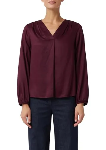 comma Langarmbluse rot 34 EU - Stylische Langarmbluse in Rot aus 100% Viskose, ideal für einen eleganten Look im Alltag oder im Büro.