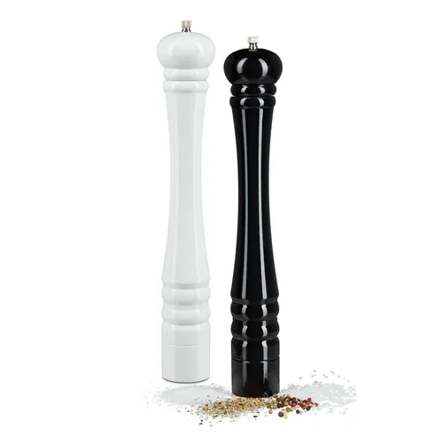 Pfeffermühle Gewürzmühle manuell 40 cm - Nachfüllbare Holz Pfeffermühle - Küchenhelfer mit eleganter Holzoptik, perfekt für frisch gemahlenen Pfeffer und Gewürze, nachfüllbar und ideal für jedes Kochvergnügen.