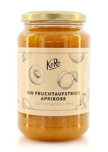 KoRo - Bio Fruchtaufstrich Aprikose 460 g - Mit 75% Frucht - Bio-Qualität - Fruchtig-süßer Geschmack