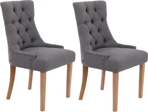 CLP 2er Set Esszimmerstuhl Aberdeen in silber von CLP