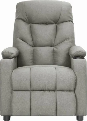 vidaXL Relaxsessel Hellgrau Stoff – Bequemer TV-Sessel