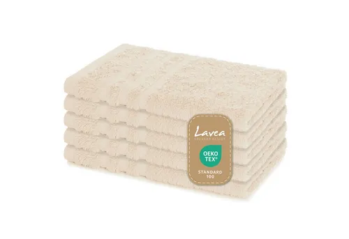 Lavea Handtuch Set Frottierserie Elena, Gästetuch in weiß von Lavea
