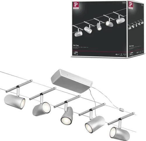 Paulmann 94465 Seil-Basissystem GU5.3 Chrom (matt) von Paulmann