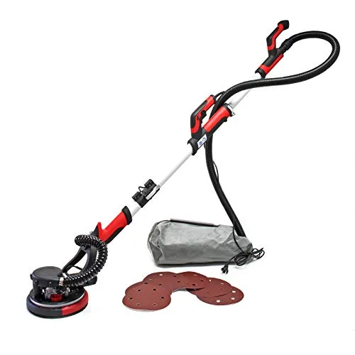 Wiltec Profi Trockenbauschleifer 750 W - Schleifmaschine für Wände und Decken mit ergonomischem Design und effizienter Absaugung, ideal für präzises Arbeiten ohne zusätzlichen Staubsauger.