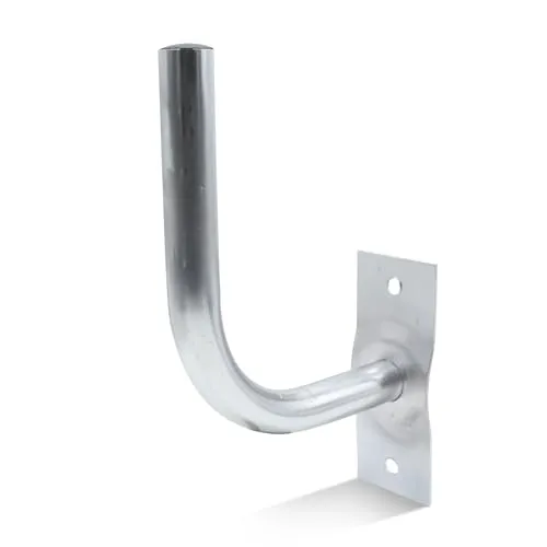 DOJA Barcelona | Wand SAT Halterung | Packung 1 | L-förmiger Wand Antennenmast | Ø 25mm | 20 X 17cm | Stahl TV-Antennenhalterung | Parabolzubehör | für TV-Wandhalterung, Außen-TV-Antenne in L-Form