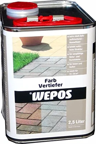 Wepos Farbvertiefer 2,5 l - Intensivierung Ihrer Farben - Innen- & Außenfarben, ideal zur Auffrischung und Intensivierung von Farbtönen für ein strahlendes Ergebnis.
