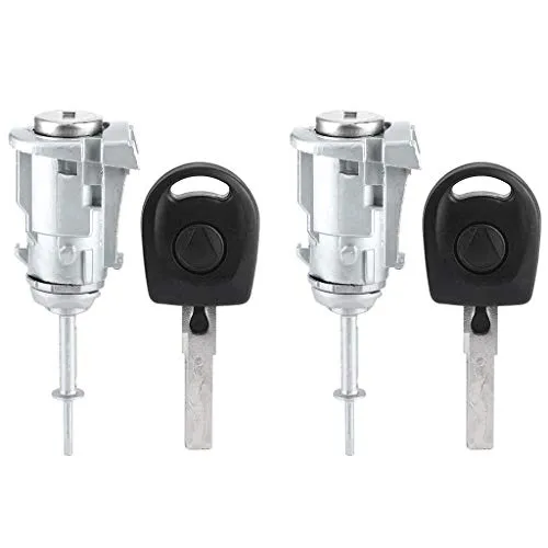 Paar Schließzylinder Türschloss mit Schlüßel Sicherheitsschloss 604837167 604837168 Fahrzeugtür Zubehör für Bora Golf IV Fabia I (Link und Rechts)