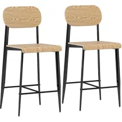 Barhocker 2er Set mit Metallgestell
