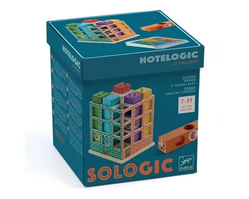 DJECO Lernspielzeug SOLOGIC: Hotelogic Logikspiel für Kinder & Erwachsene, Hotel Puzzle