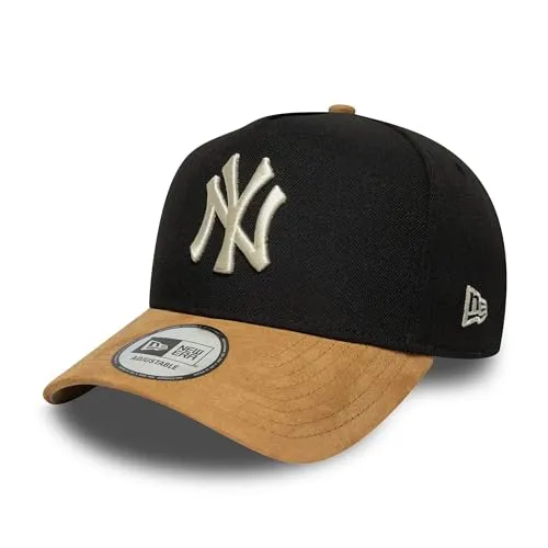 New Era New York Yankees Visor E-Frame - Schwarz - Stylische A-Frame Trucker Cap im Suede-Look mit dem ikonischen New York Yankees-Logo. Verstellbarer Snapback-Verschluss und atmungsaktive Trucker-Belüftung für optimalen Komfort – ein Must-Have für Streetwear-Fans!