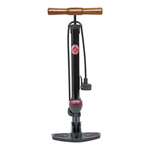 Mijnen Pieper Retro Pressure Standpumpe mit Holzgriff & Manometer