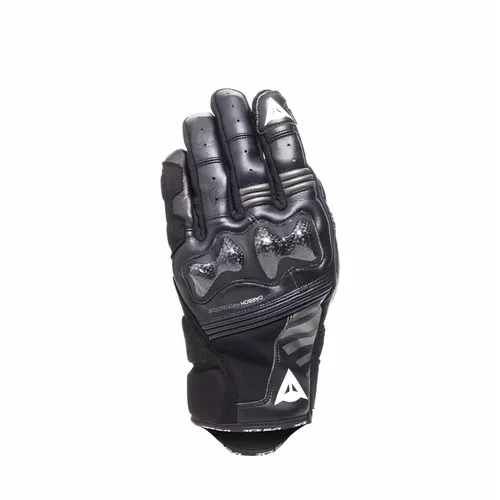 Dainese Reacto Carbon Short Motorradhandschuhe - Perforierte Motorradhandschuhe aus hochwertigem Ziegenleder mit Touchscreenbedienung, ideal für sportliche Fahrten. Hoher Komfort und Sicherheit für den Motorradsport.