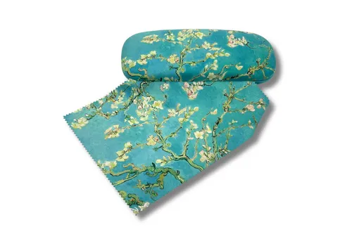 Fridolin Brillenetui Brillenetui Hardcase mit Stoffbezug und Reinigungstuch aus Mikrofaser