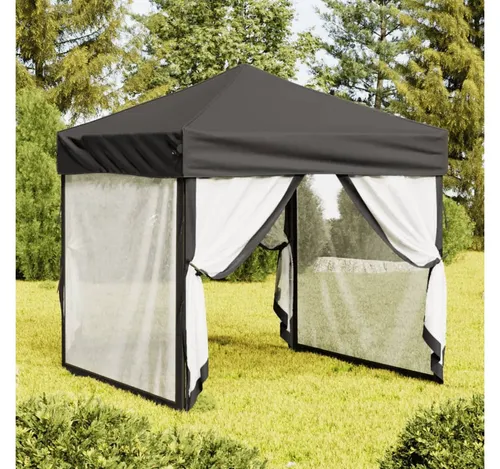 furnicato Partyzelt Faltbares 199x199x254 cm Anthrazit in schwarz von furnicato