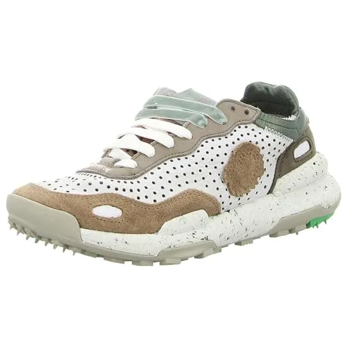 Satorisan Adult Master-Artikel CHACRONA Laser Premium White Multicolor - Damen-Sneaker aus hochwertigem Leder, einzigartiges Design mit multicolor Laser-Optik für einen modischen Auftritt.