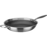 GSW Bratpfanne Inoxxa Black 36 cm - Induktionsgeeignet - Pfanne aus hochwertigem Dreischicht-Material für perfekte Wärmeverteilung, kratzfeste Antihaft-Versiegelung und backofenfest. Ideal für fettfreies Braten und Energiesparen.