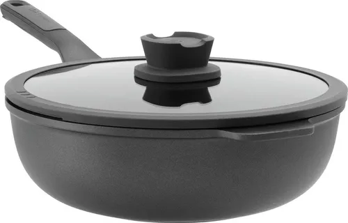 BergHoff Wok 28 cm mit Deckel aus Aluminium und Gusseisen
