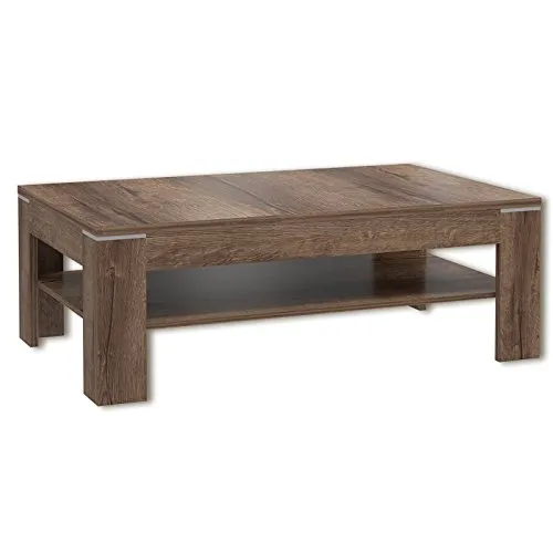 Eleganter Couchtisch Tokio in Eichefarben mit Ablage von Forte
