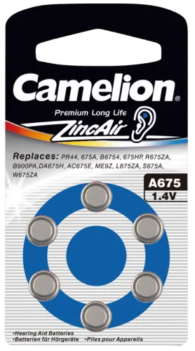 Camelion Knopfzelle CAMELION, A675, Zink-Luft,