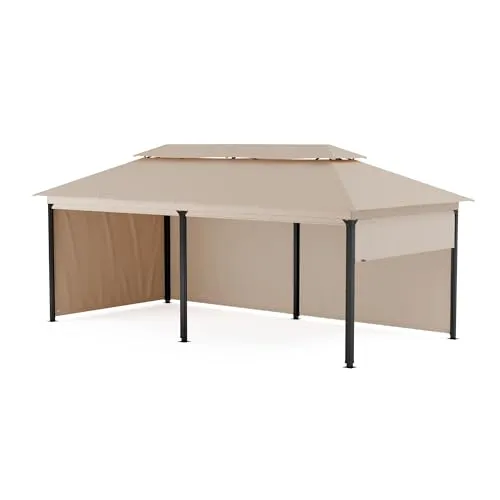 blumfeldt Pavillon Grandezza Cortina - Winterfester Gartenpavillon 300 x 600 - Pavillons für jedes Wetter: Der blumfeldt Grandezza Cortina bietet mit 3 x 6 m viel Platz und ist dank wasserabweisendem Polyester und stabiler Stahlkonstruktion windgeschützt und schimmelresistent.