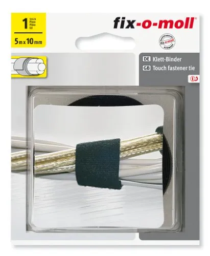 Produktbild fix-o-moll Klett-Binder technic 5 m x 30 mm schwarz, 3563070