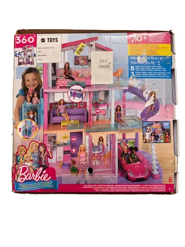 Barbie Traumvilla GNH53 – 3-stöckiges Puppenhaus mit Aufzug und Pool