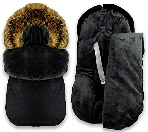 Kuscheliger Winter Fußsack für Kinderwagen und Babyschale von Goldkids