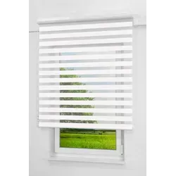 Lysel Outlet Doppelrollo Kassette Weiß 70x175cm - Hochwertiges Doppelrollo in Weiß (BxH: 70cm x 175cm) mit kindersicherem Seitenzugmechanismus. Ideal für stilvolle Fensterdekoration und Lichtregulierung.