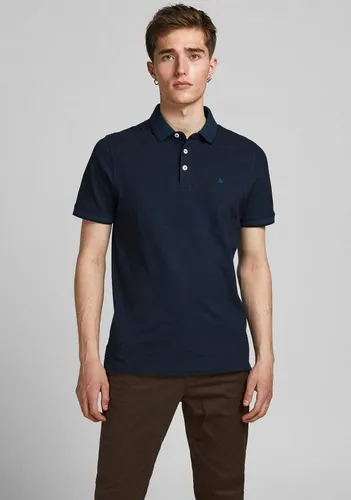 JACK & JONES Einfarbiges Poloshirt für Herren - Poloshirt Slim Fit aus 100% Bio-Baumwolle, ideal für einen lässigen und umweltbewussten Look.