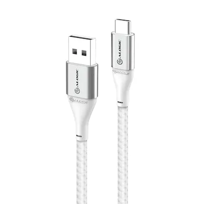 Alogic USB Kabel USB 2.0 to USB-A 3A/480Mbps 1.5m silber
