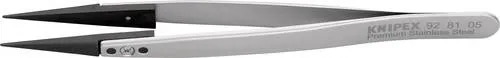 Knipex 92 81 05 ESD Pinzette 130mm - Sonstige Handwerkzeuge: Hochwertige Präzisionspinzette mit robusten Wechselspitzen aus kohlenstoffverstärktem Kunststoff für Industrie, Elektronik und Juweliere.