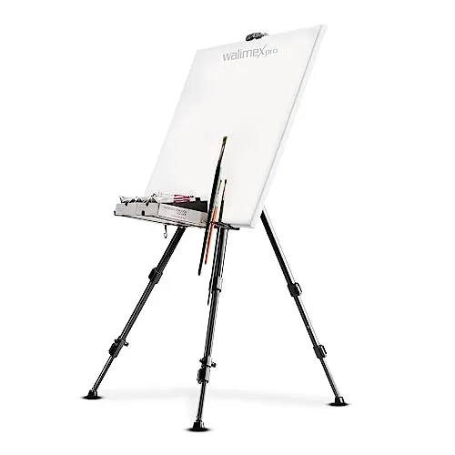 Walimex pro Staffelei L 50-165cm, Aluminium - Schreibutensilien - Vielseitige Atelierstaffelei, leicht und mobil, ideal für Künstler jeden Alters mit stabiler Konstruktion und praktischer Tasche.