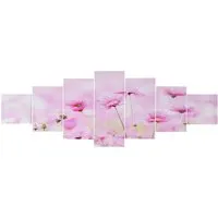 MCW Leinwandbild H375 XL Blumen 7-tlg. - 7-teiliges Wandbild-Set mit kräftigen Farben und modernem Design. Inklusive Aufhängevorrichtung, perfekt für individuelle Gestaltung Ihrer Wände.