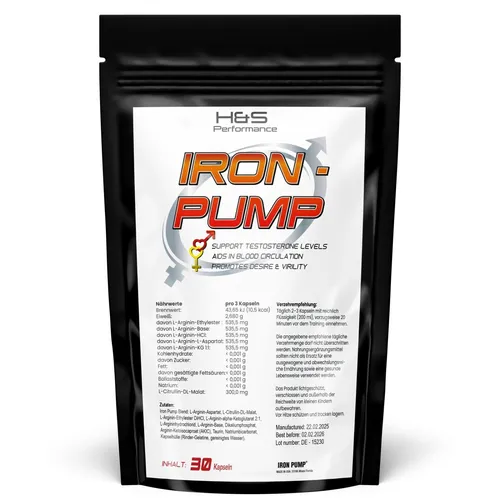 Iron Pump ARGININ + CITRULLIN: Ultimative Pump für Bodybuilder