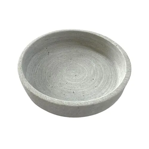 Dekoteller, Untersetzer, Dekoschale, Betonoptik, Ø 11cm GRAU. Polyresin, Schmuckschale, Moderne Schale, Steinoptik, Wohnaccessoire Betonschale
